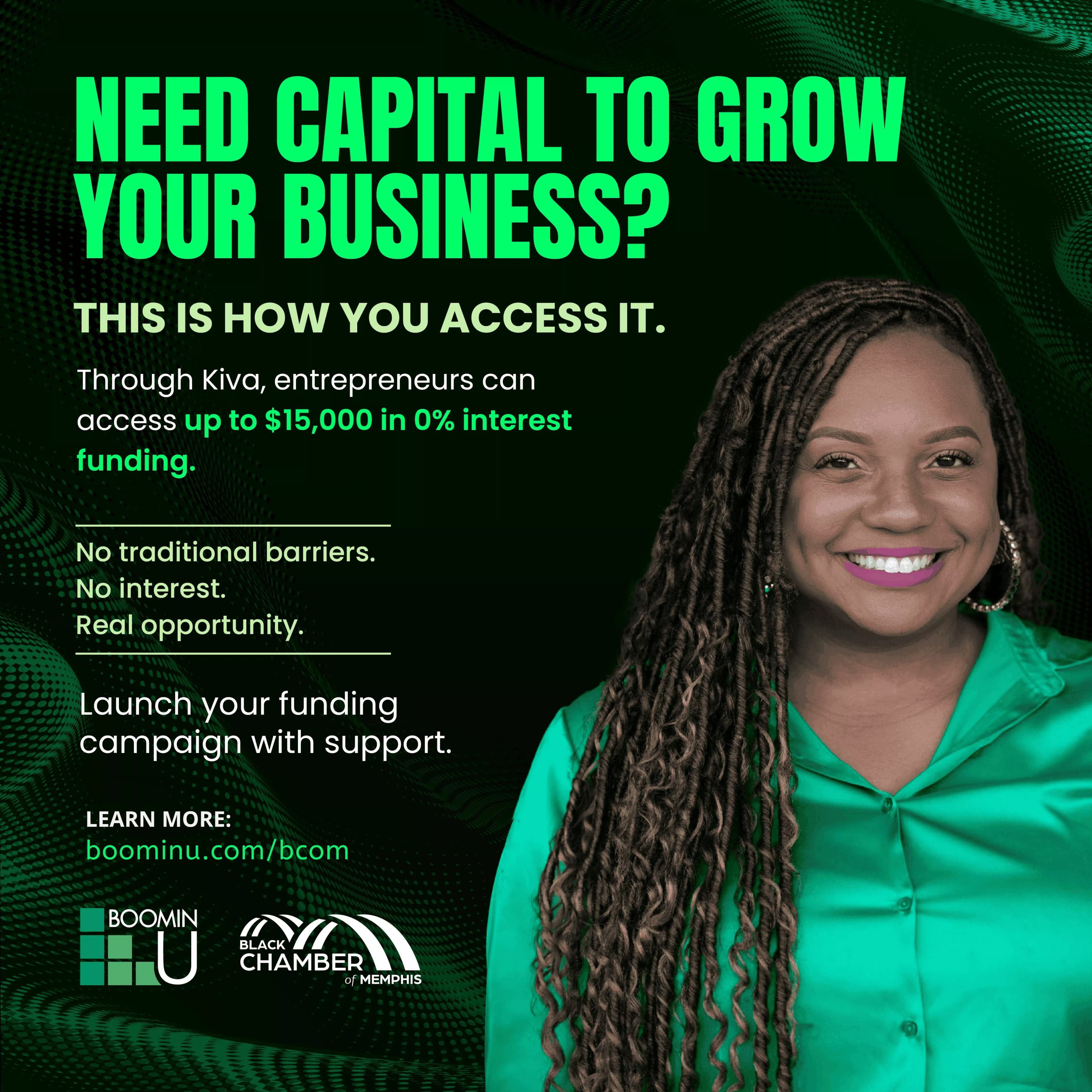 Invitation to Boomin Fund U: Interest-Free Capital Match with Kiva