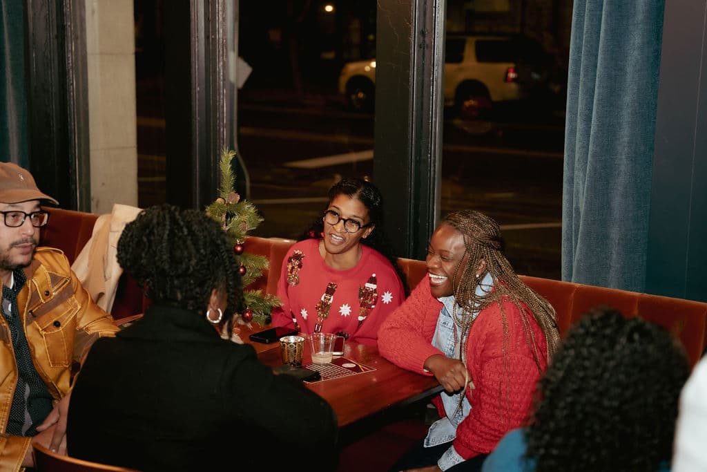 Having fun and laughter at the Holiday Mixer 2025